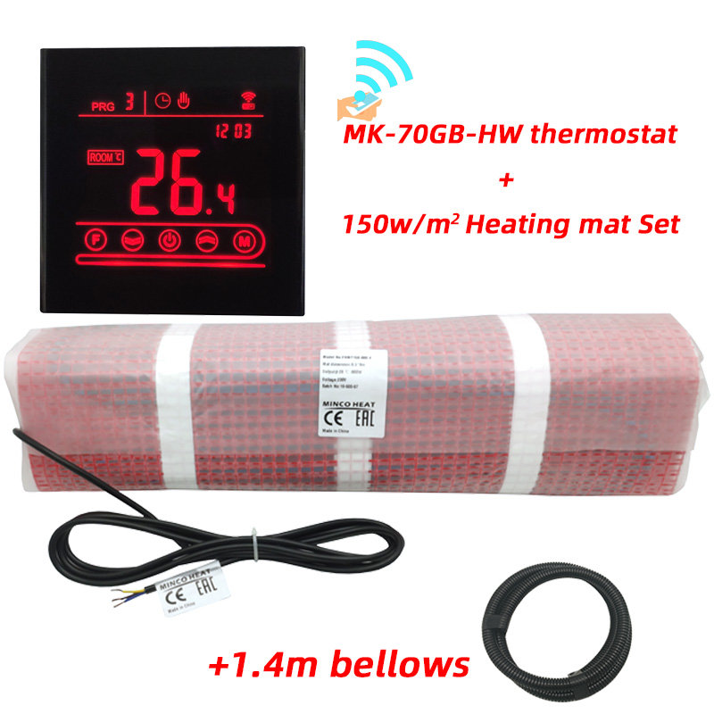 Largura de Minco 200w/m2 Heating Mat Heat 0.5~15m2 0.5m