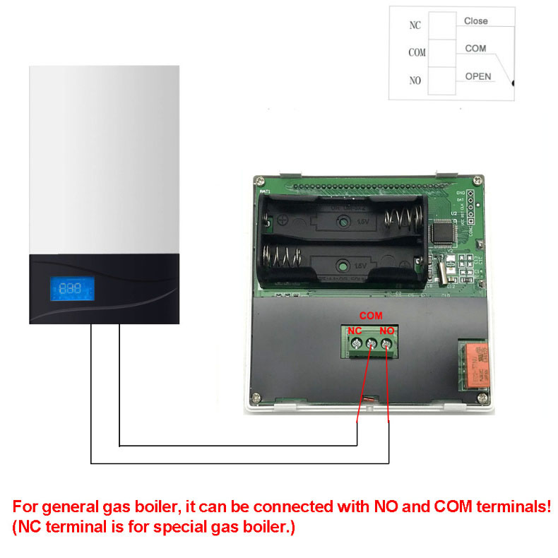 ME83 Gas Boiler Thermostat 3A LCD Digital Programmable Temperature Controller